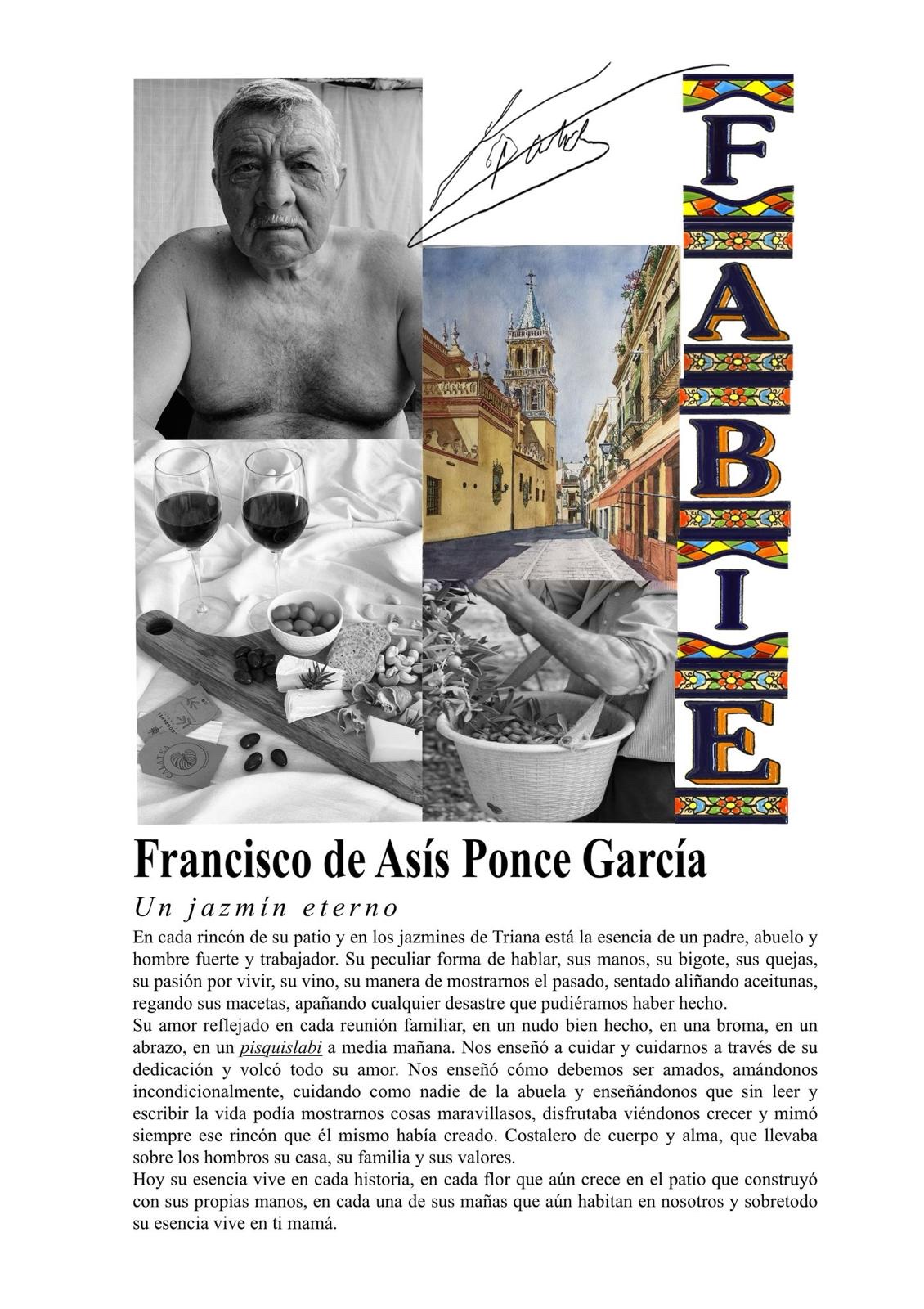 Lámina homenaje en memoria de un ser querido — collage personalizado con fotos y texto